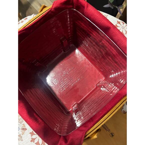 Longaberger American Celebrations Picnic Tote basket , riser & protector - Picture 3 of 6